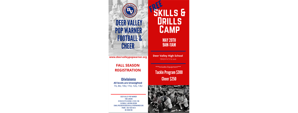 FREE FOOTBALL AND CHEER CAMP.  ASU West 